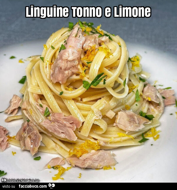 Linguine tonno e limone