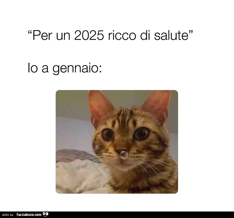 Per un 2025 ricco di salute. Io a gennaio