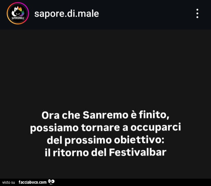 Ora che sanremo è finito, possiamo tornare a occuparci del prossimo obiettivo: il ritorno del festivalbar