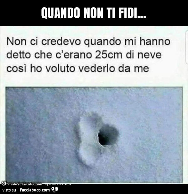 Quando non ti fidi