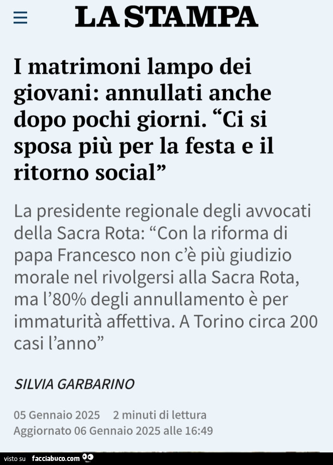 I matrimoni lampo dei giovani: annullati anche dopo pochi giorni. Ci si sposa più per la festa e il ritorno social