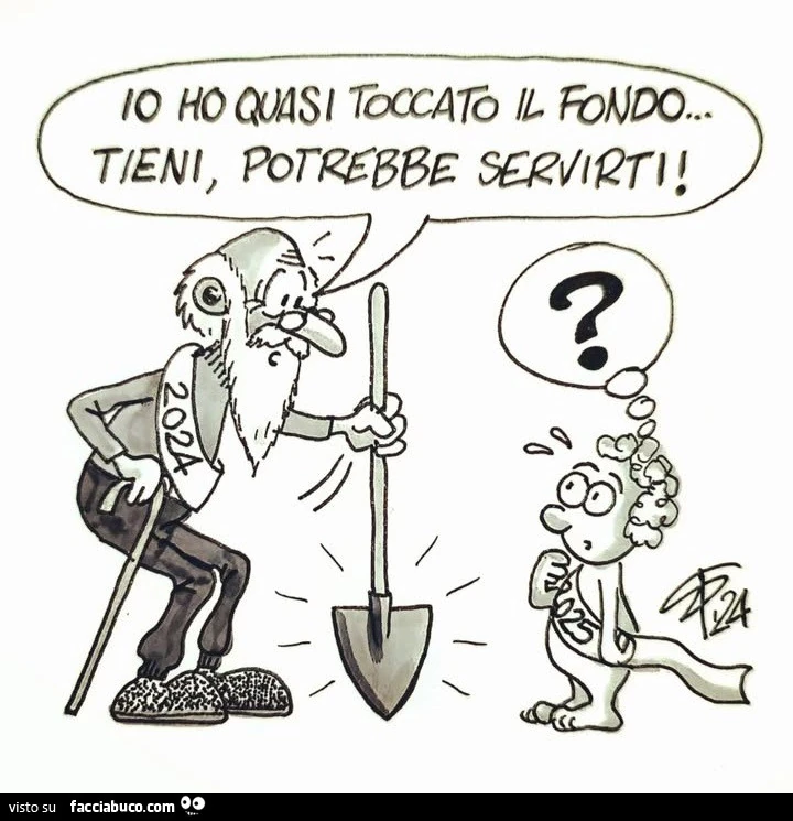 Io ho quasi toccato il fondo&hellip; tieni ti potrebbe servirti