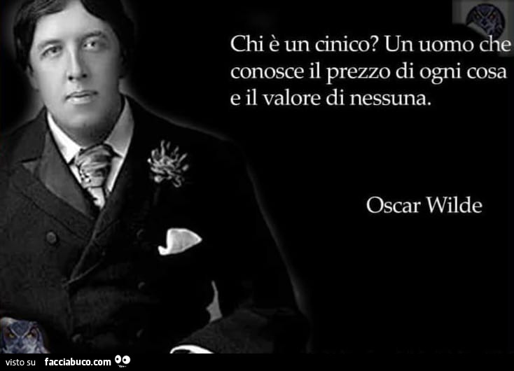 Oscar Wilde cinismo