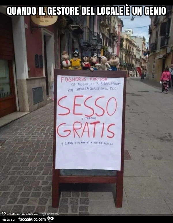 Quando il gestore del locale è un genio