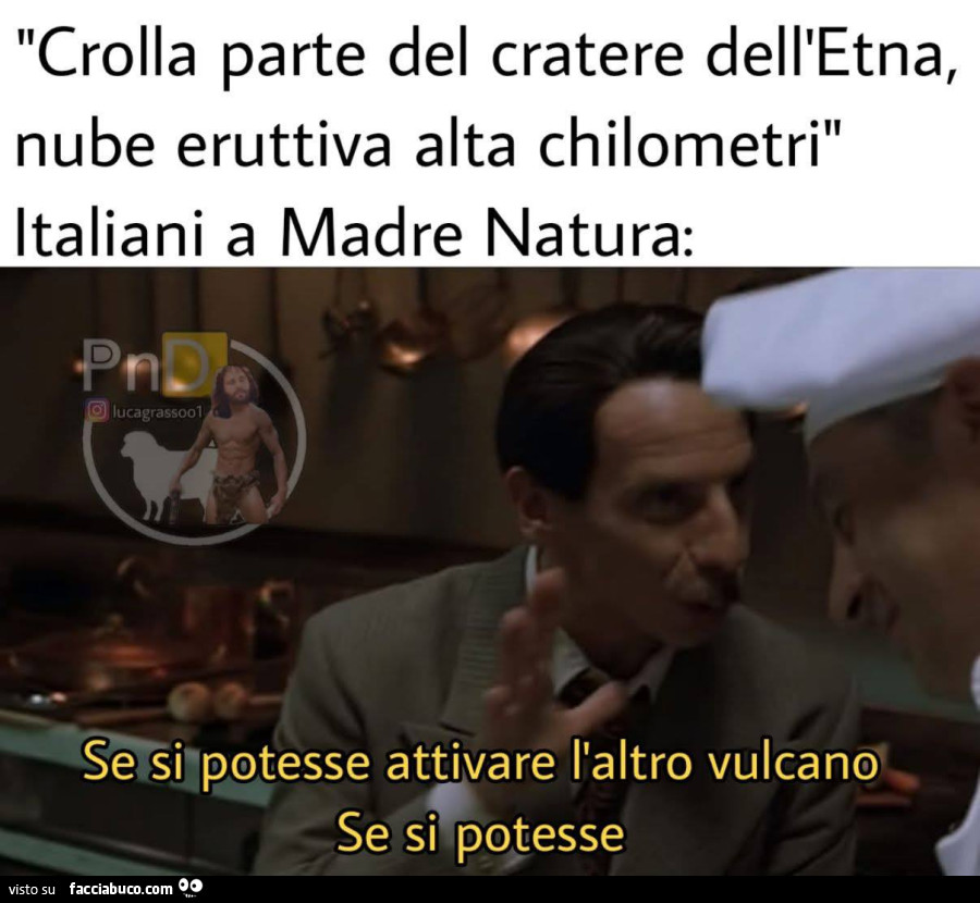 Crollo cratere Etna