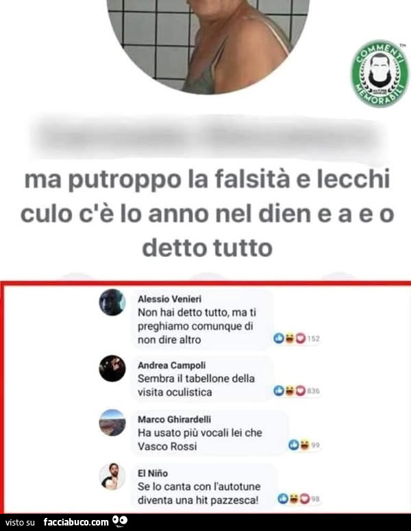 Ma putroppo la falsità e lecchi culo c'è lo anno nel dien e a e o detto tutto. Non hai detto tutto. Ma ti preghiamo comunque di non dire altro