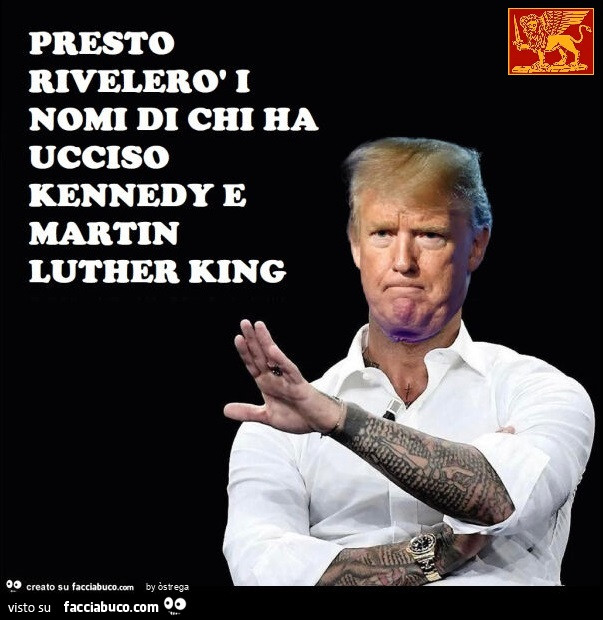 Trump rivela nomi assassini JFK e MLK