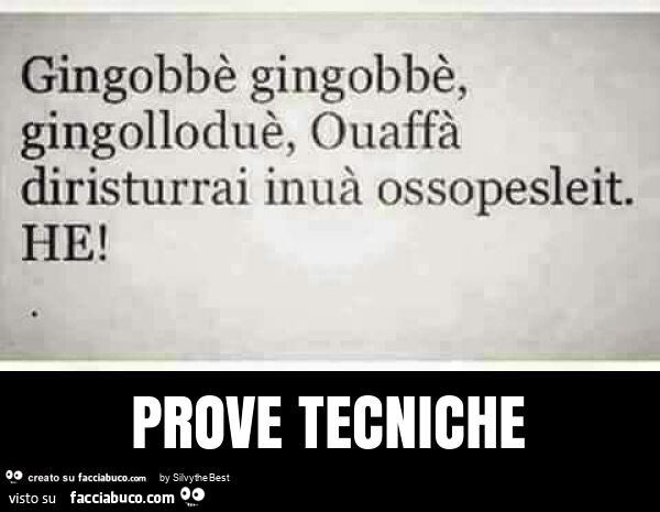 Prove tecniche