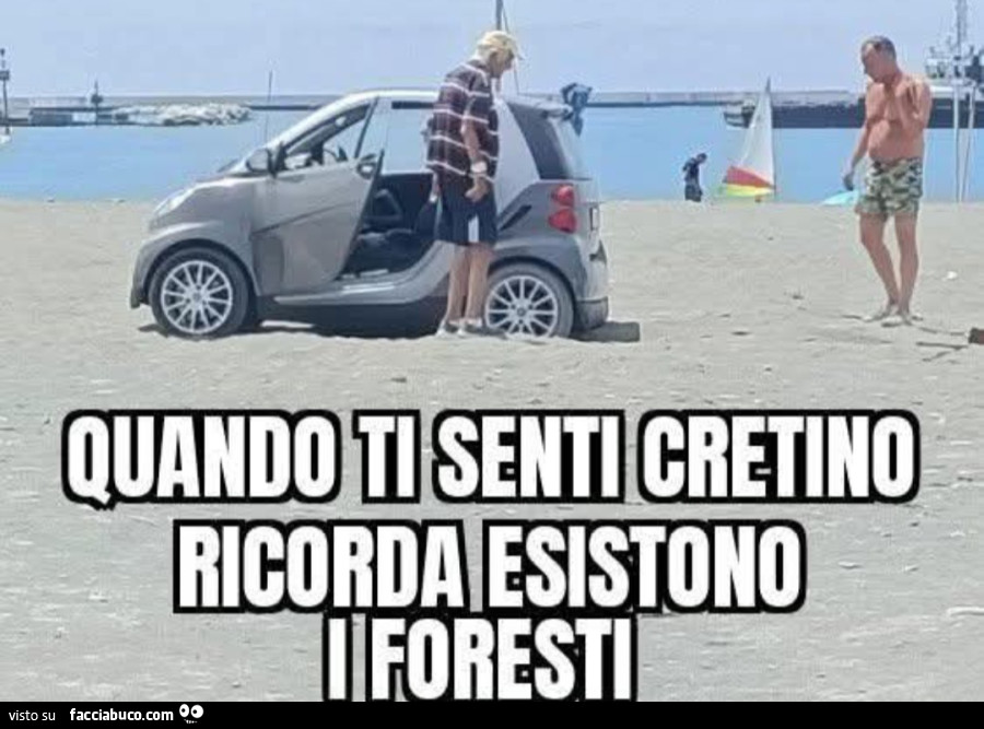 Quando ti senti cretino ricorda esistono i foresti