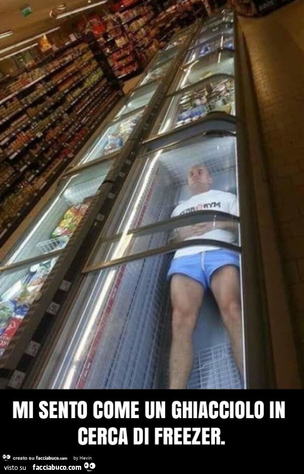 Mi sento come un ghiacciolo in cerca di freezer