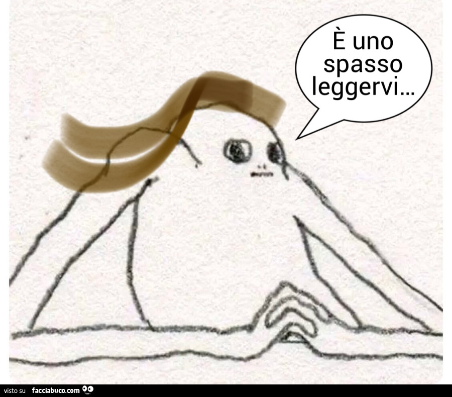 È uno spasso leggervi