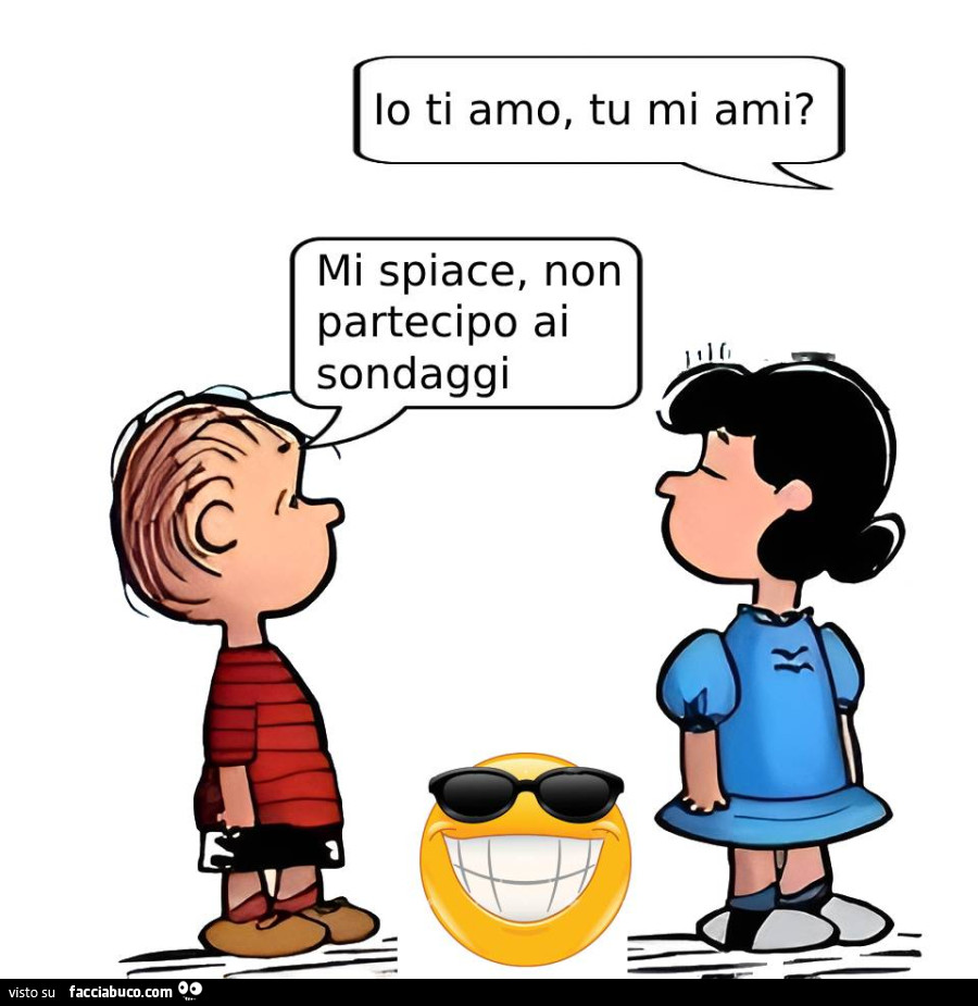 Io ti amo, tu mi ami? Mi spiace, non partecipo ai sondaggi