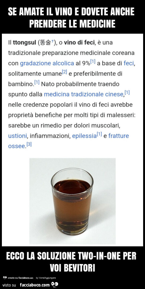 Se amate il vino e dovete anche prendere le medicine ecco la soluzione two-in-one per voi bevitori