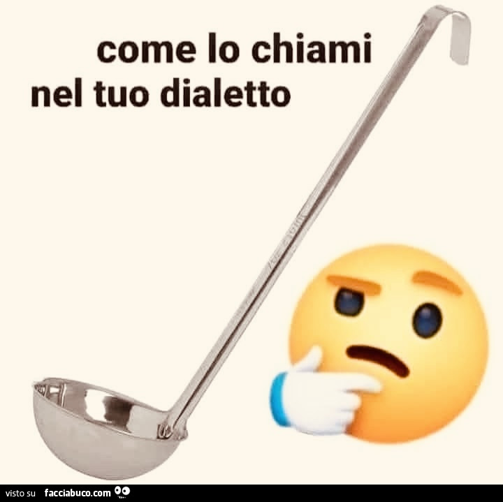 Come lo chiami nel tuo dialetto