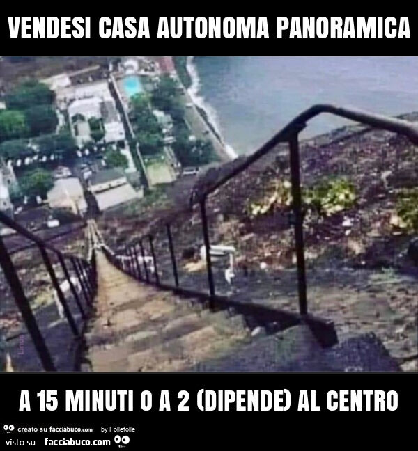 Vendesi casa autonoma panoramica a 15 minuti o a 2 (dipende) al centro