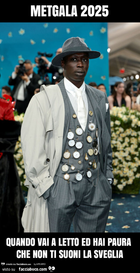 Metgala 2025 quando vai a letto ed hai paura che non ti suoni la sveglia