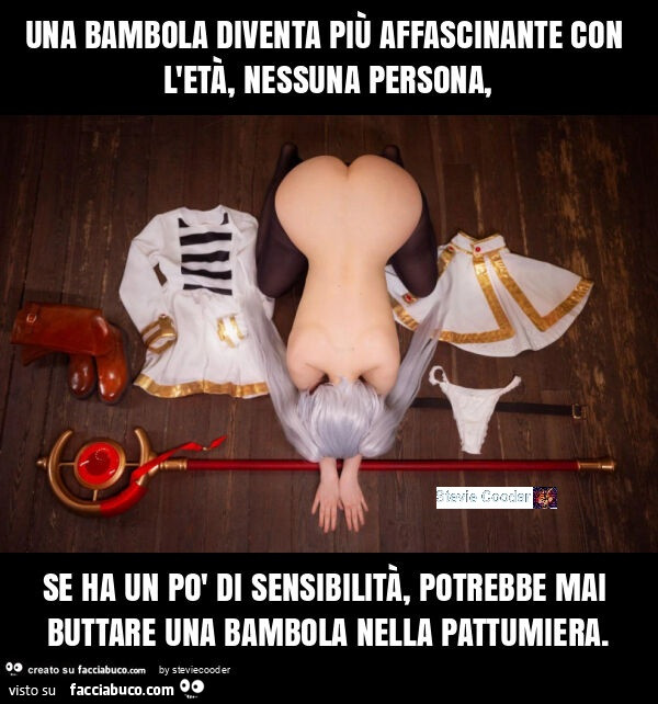 Una bambola diventa più affascinante con l'età, nessuna persona, se ha un po' di sensibilità, potrebbe mai buttare una bambola nella pattumiera