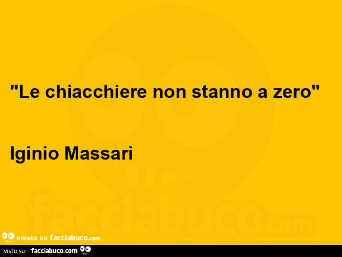 Le chiacchiere non stanno a zero. Iginio Massari