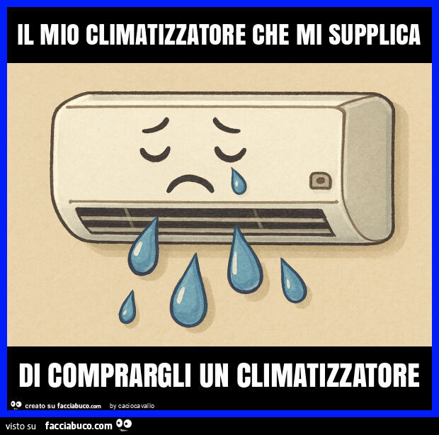 Il mio climatizzatore che mi supplica di comprargli un climatizzatore
