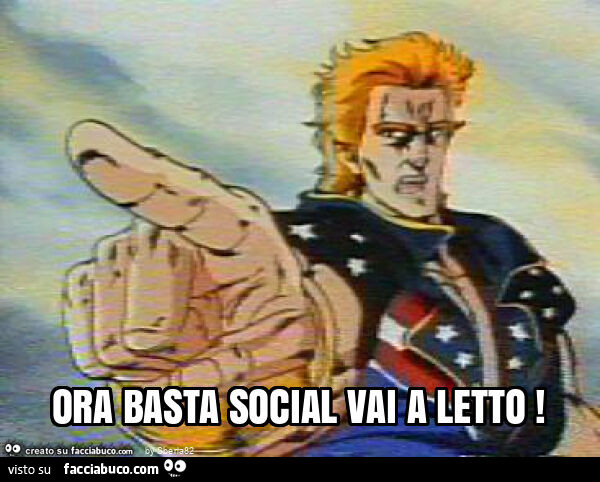 Ora basta social vai a letto