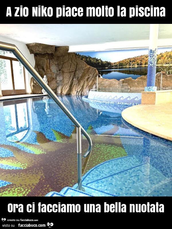 A zio niko piace molto la piscina ora ci facciamo una bella nuotata