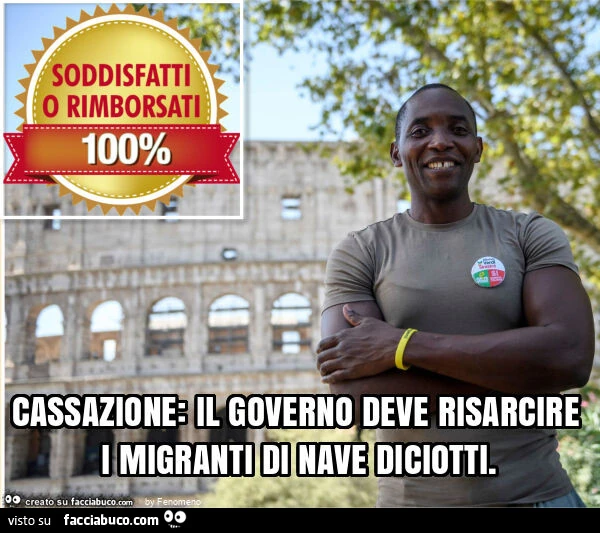Cassazione: il governo deve risarcire i migranti di nave diciotti