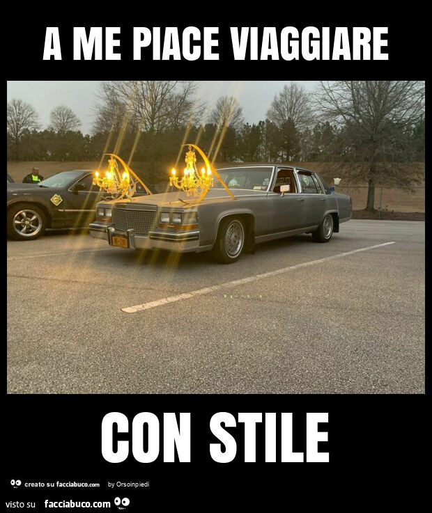 A me piace viaggiare con stile