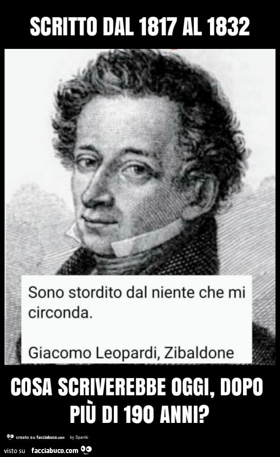 Scritto dal 1817 al 1832 cosa scriverebbe oggi, dopo più di 190 anni?