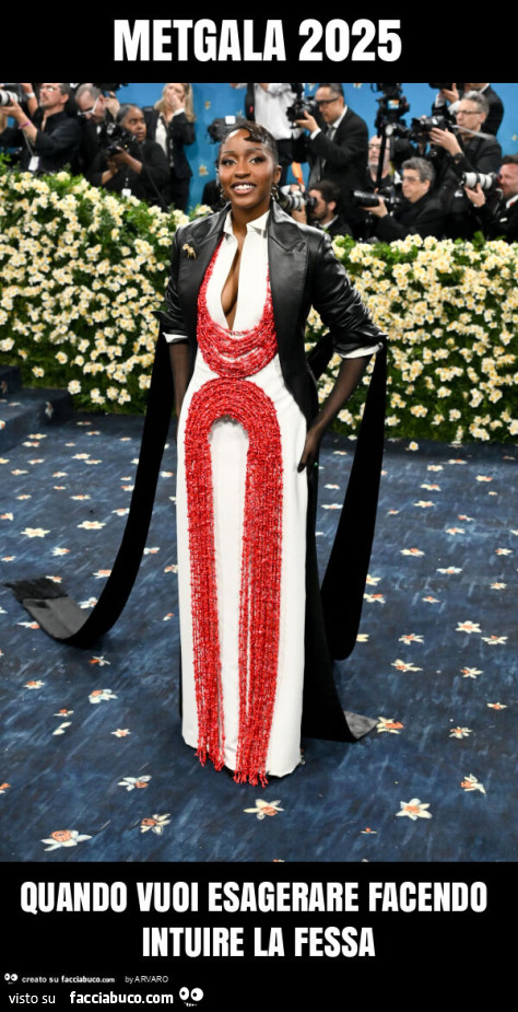 Metgala 2025 quando vuoi esagerare facendo intuire la fessa