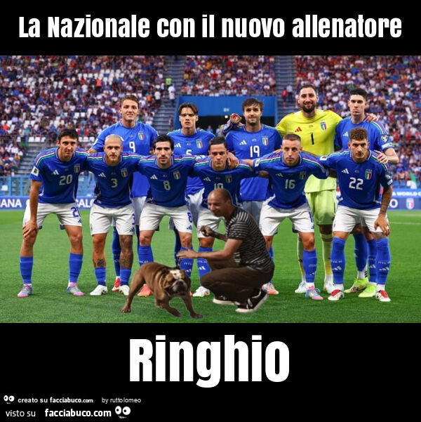 La nazionale con il nuovo allenatore ringhio
