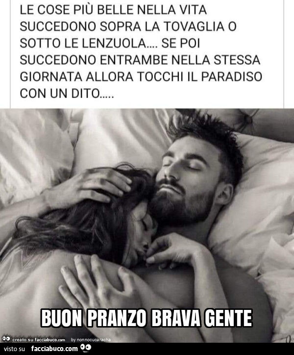 Buon pranzo brava gente
