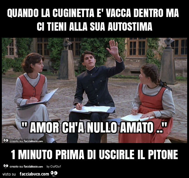 Quando la cuginetta รจ vacca dentro ma ci tieni alla sua autostima 1 minuto prima di uscirle il pitone