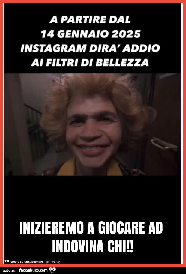 Inizieremo a giocare ad indovina chi