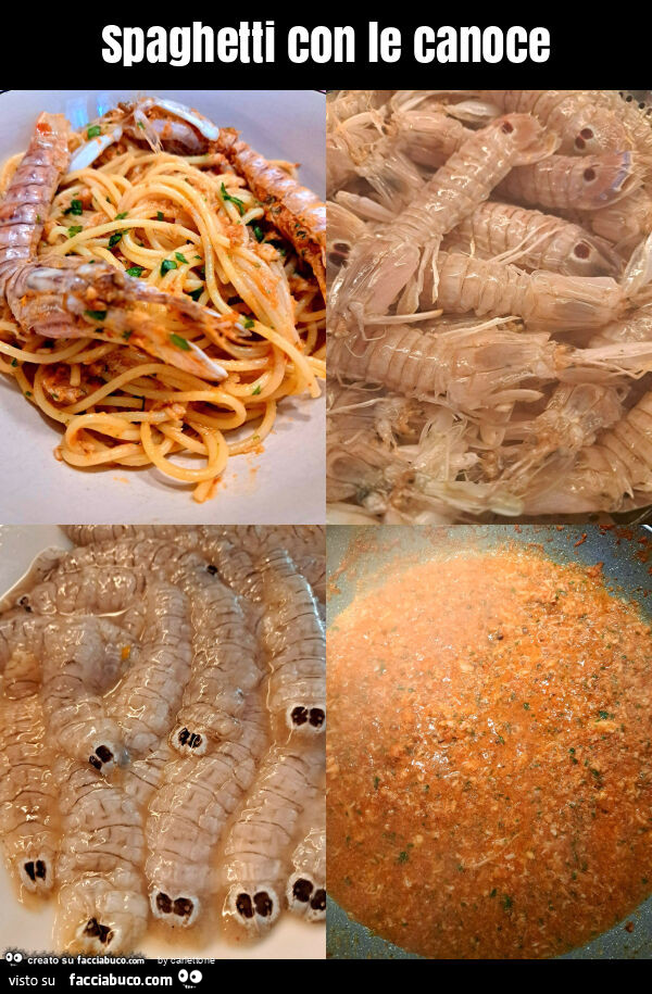 Spaghetti con le canoce