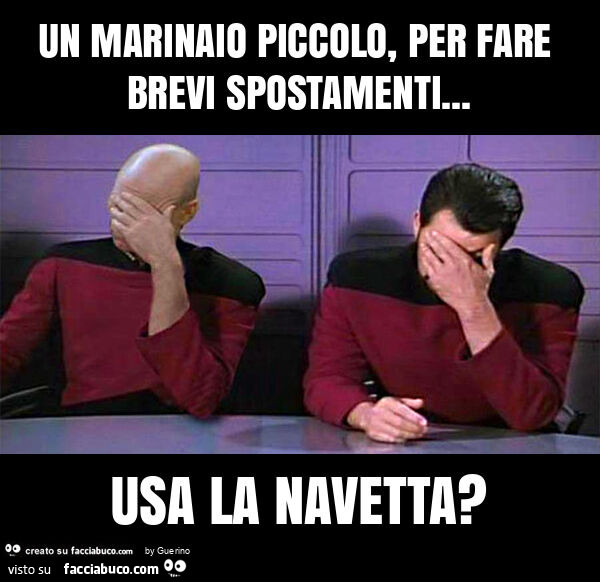 Un marinaio piccolo, per fare brevi spostamenti… usa la navetta?