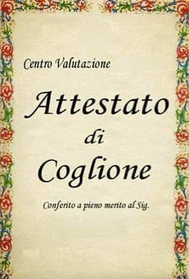 Attestato di coglione