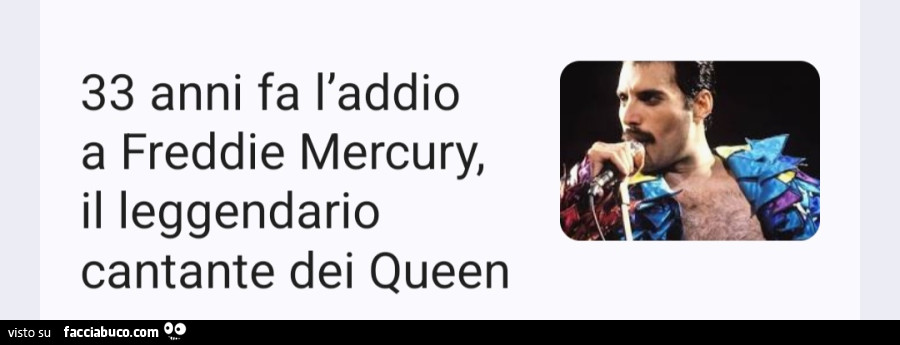 33 anni fa l'addio a freddie mercury, il leggendario cantante dei queen