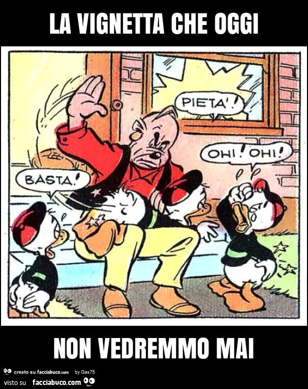 La vignetta che oggi non vedremmo mai