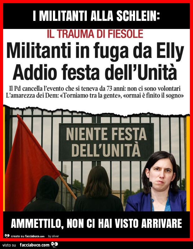 I militanti alla schlein: ammettilo, non ci hai visto arrivare