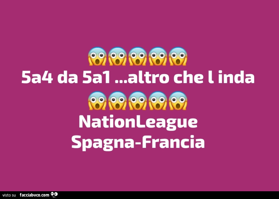 5 a 4 da 5 a 1… altro che l'inda. National League Spagna - Francia