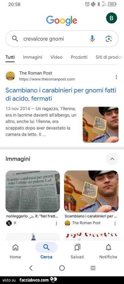 Scambiano i carabinieri per gnomi fatti di acido, fermati