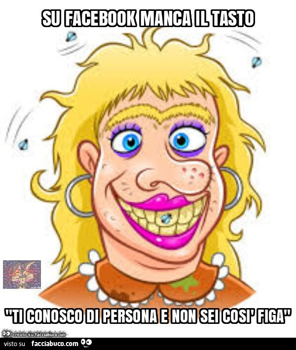 Su facebook manca il tasto "ti conosco di persona e non sei così figa"