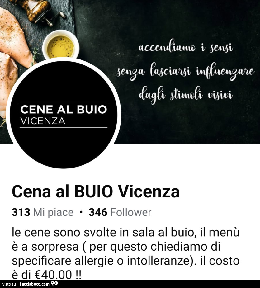 Cena al buio
