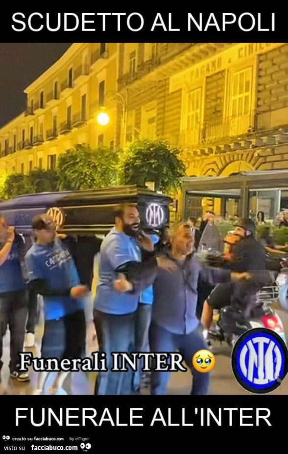Scudetto al napoli funerale all'inter
