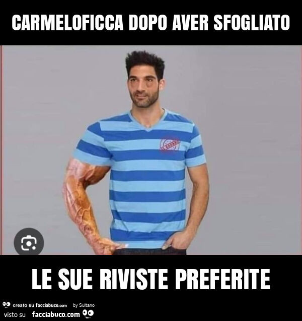 Carmeloficca dopo aver sfogliato le sue riviste preferite