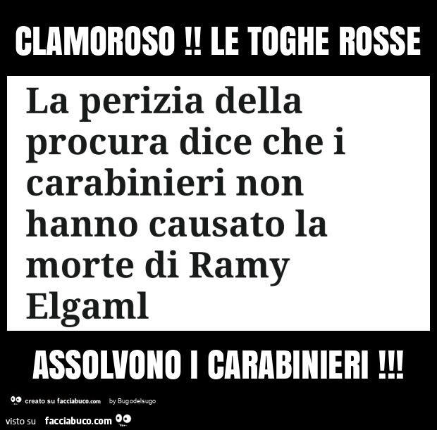 Clamoroso! Le toghe rosse assolvono i carabinieri