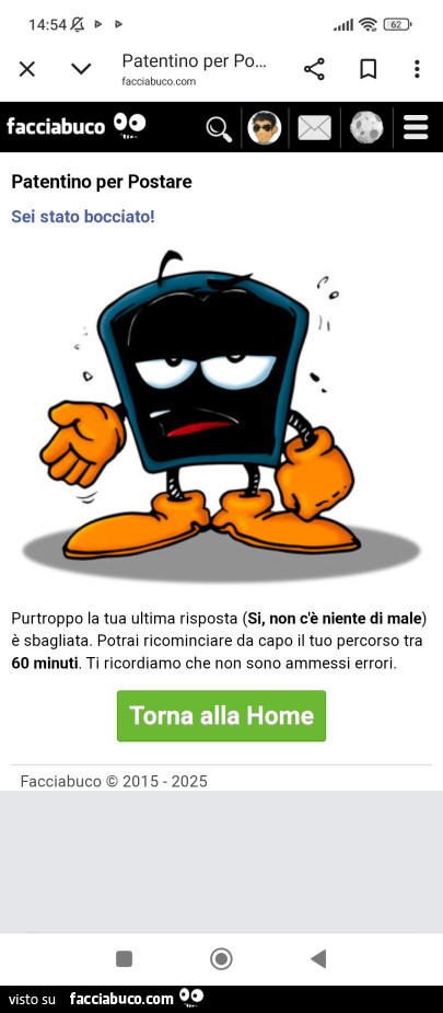 Patentino per postare