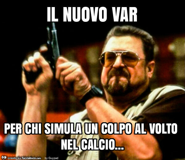 Il nuovo var per chi simula un colpo al volto nel calcio
