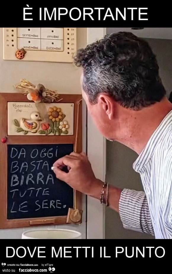 È importante dove metti il punto