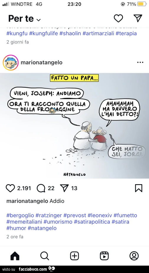 Vieni Joseph andiamo, ora ti racconto quella della frociaggine